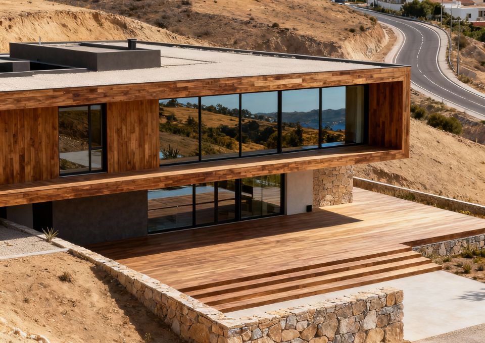 Plot near town with a paved access road