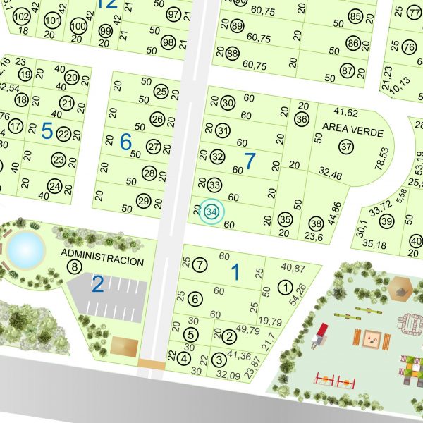 Land kaufen Paraguay Bau Grundstueck-7-nr-34-1200qm-Komplett-Karte Land kaufen Paraguay Bau Grundstueck--nr-1200-39600qm-Komplett-Ansicht