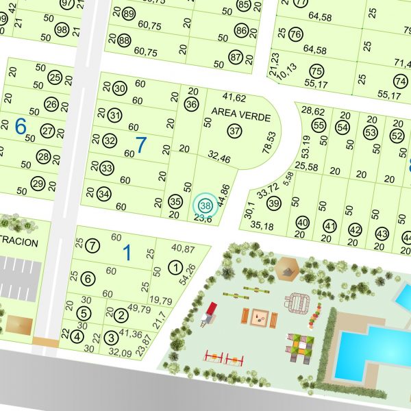 Land kaufen Paraguay Bau Grundstueck-7-nr-38-1318qm-Komplett-Karte Land kaufen Paraguay Bau Grundstueck--nr-1318-43497qm-Komplett-Ansicht