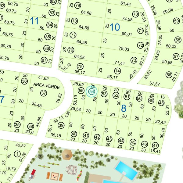 Land kaufen Paraguay Bau Grundstueck-8-nr-54-1000qm-Komplett-Karte Land kaufen Paraguay Bau Grundstueck--nr-1000-33000qm-Komplett-Ansicht